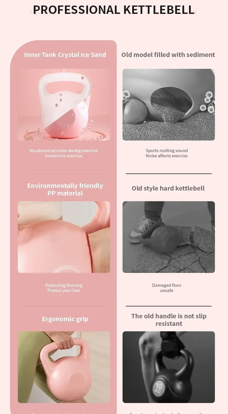 Adjustable Dumbbell Home Fitness Gym Exercise Equipment 2/4/6/8kg Water Kettlebell Squat Trainer Tool for Training Buttock