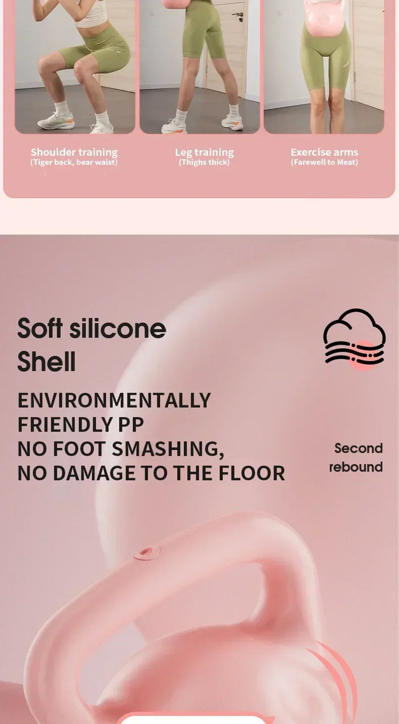 Adjustable Dumbbell Home Fitness Gym Exercise Equipment 2/4/6/8kg Water Kettlebell Squat Trainer Tool for Training Buttock