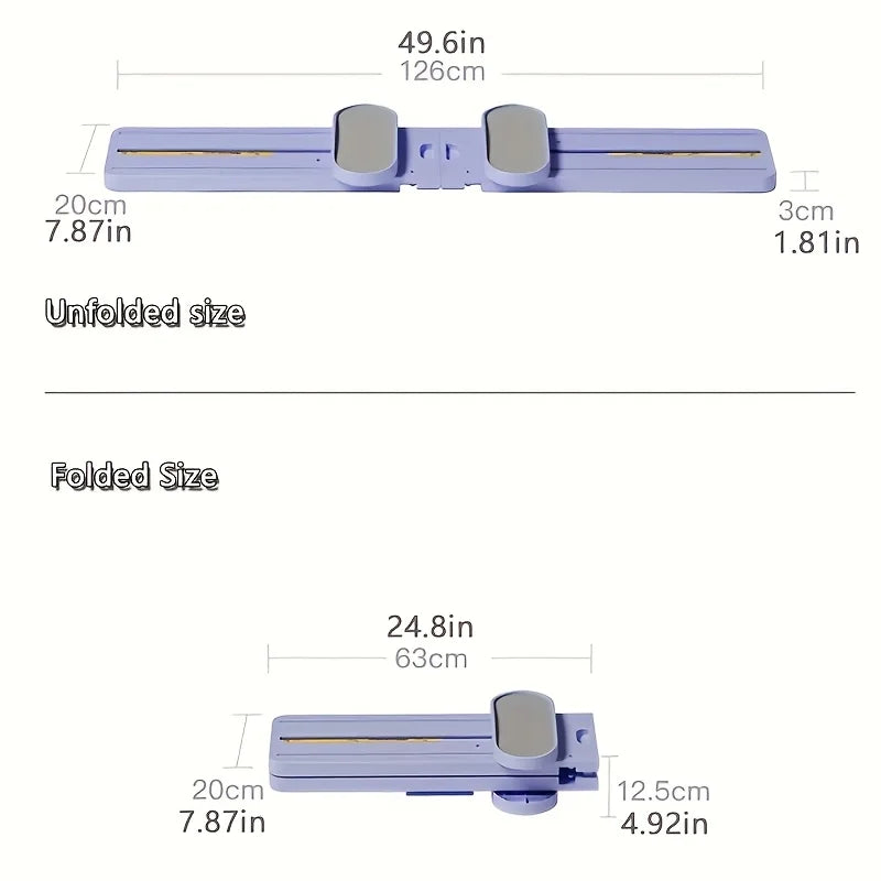 5-in-1 multifunctional fitness board with handle and pulley - purple trainer, non electric portable home fitness equipment,