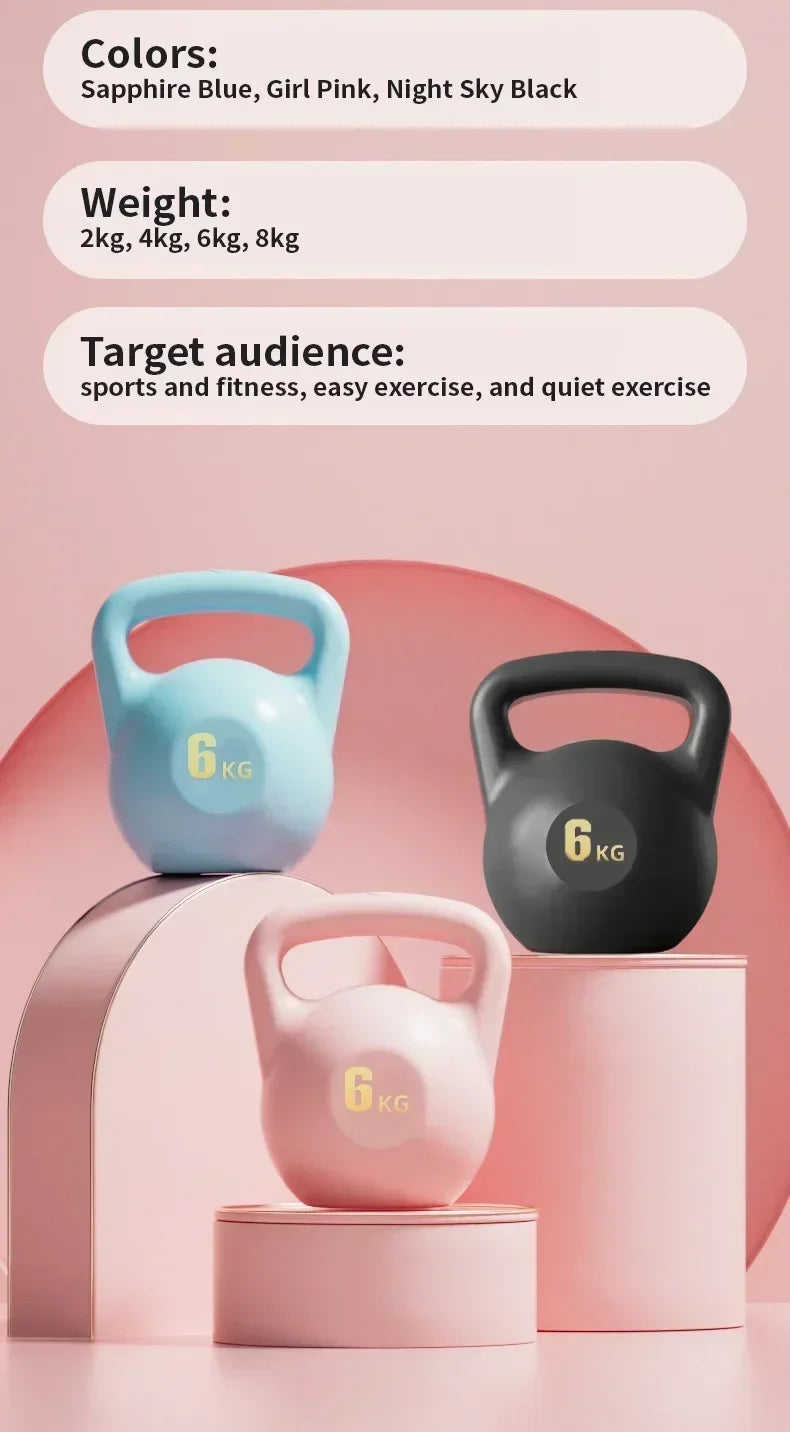 Adjustable Dumbbell Home Fitness Gym Exercise Equipment 2/4/6/8kg Water Kettlebell Squat Trainer Tool for Training Buttock