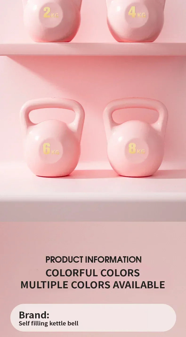 Adjustable Dumbbell Home Fitness Gym Exercise Equipment 2/4/6/8kg Water Kettlebell Squat Trainer Tool for Training Buttock