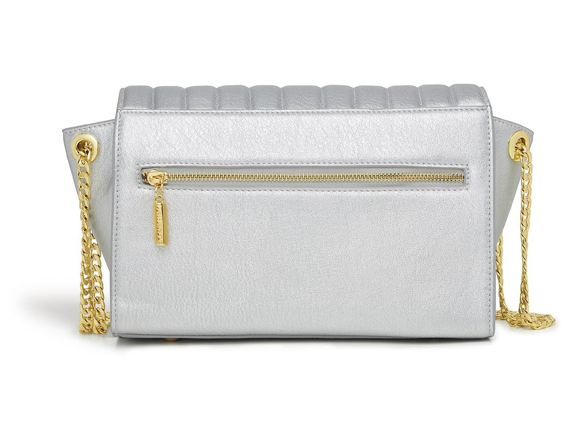 Kensington Silver Vegan Cross - Body Bag - Step All Wise