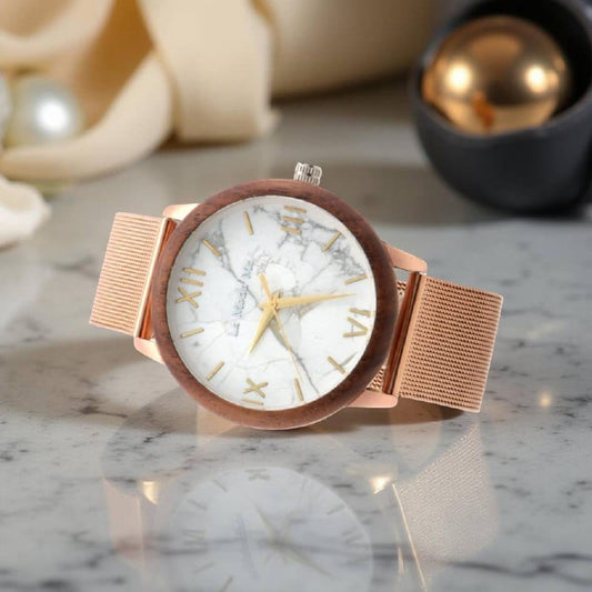 Watch Aurora Rose, elegant, rosegold color, luxury look, feminin - Step All Wise