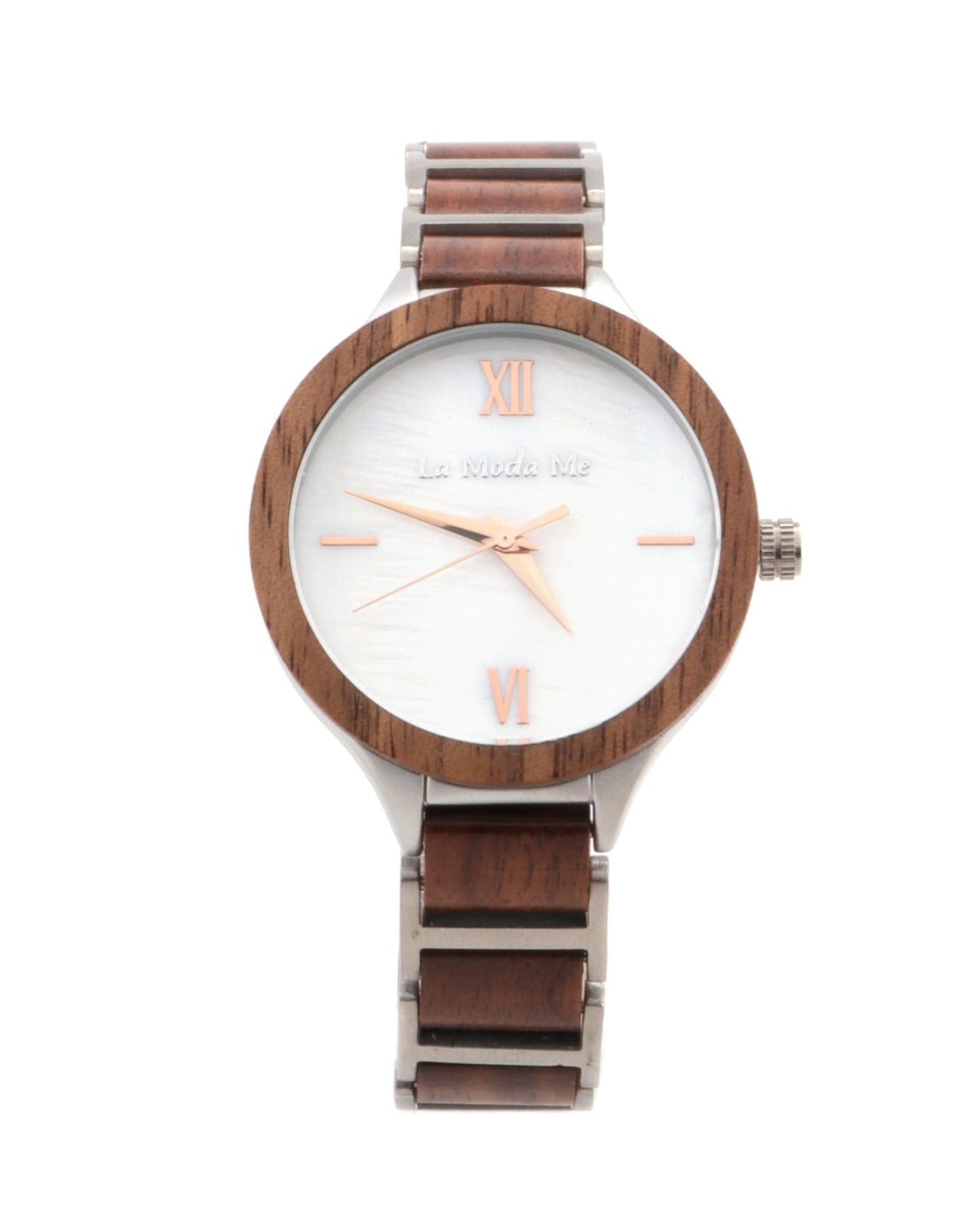 Watch Vita, elegant, walnut and alloy, feminin - Step All Wise